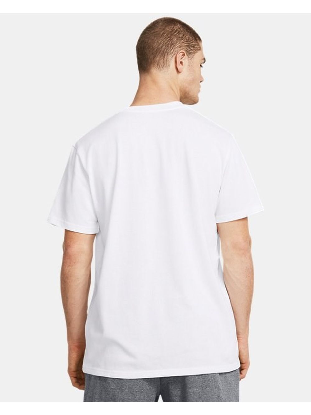 T-shirt Sportiva Under Armour UA Heavyweight Armour Label Uomo - Bianco