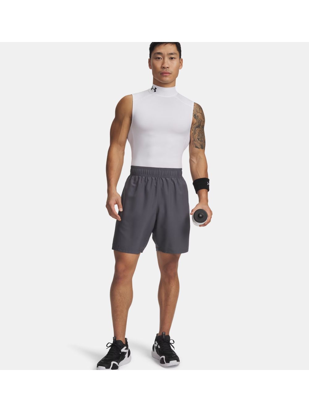 Pantaloncino Sportivo Under Armour UA TECH WOVEN WORDMARK Uomo - Grigio
