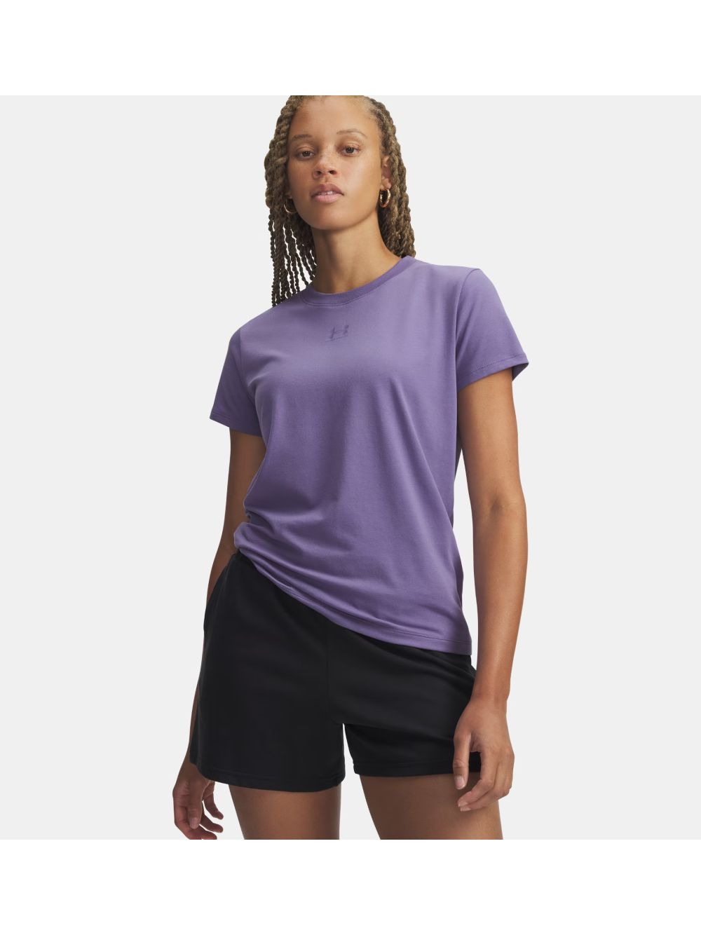 T-shirt Sportiva Under Armour UA Rival Core Donna - Viola