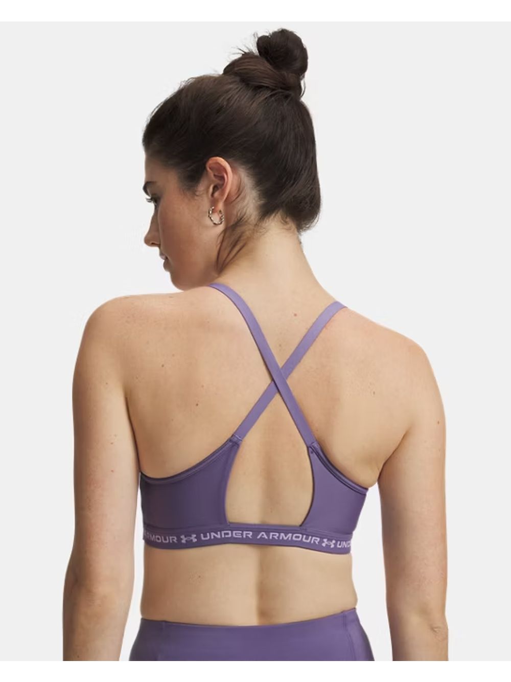 Top Sportivo Under Armour HeatGear UA Crossback Low Donna - Viola