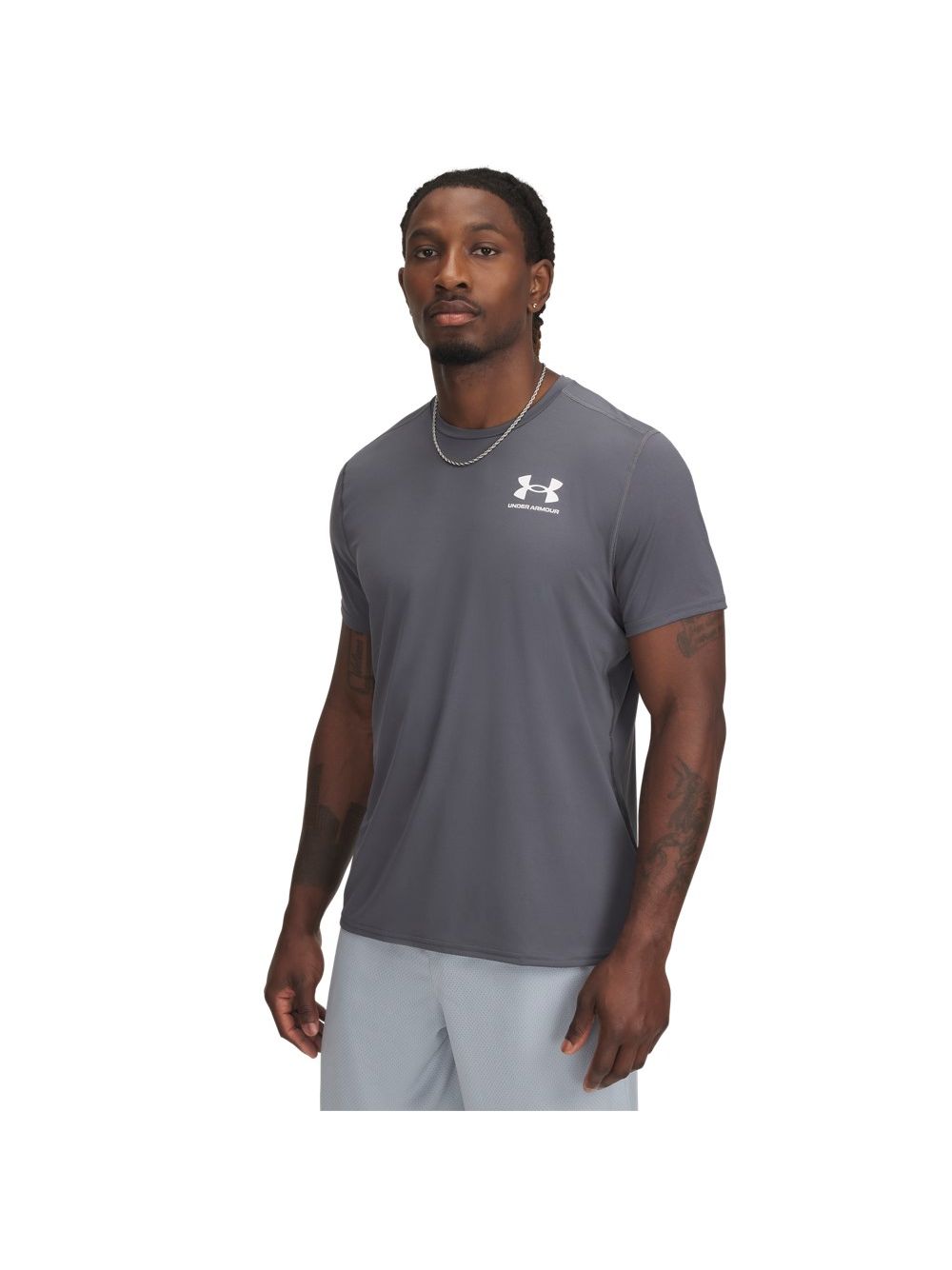 T-shirt Sportiva Under Armour HeatGear Fitted Uomo - Grigio