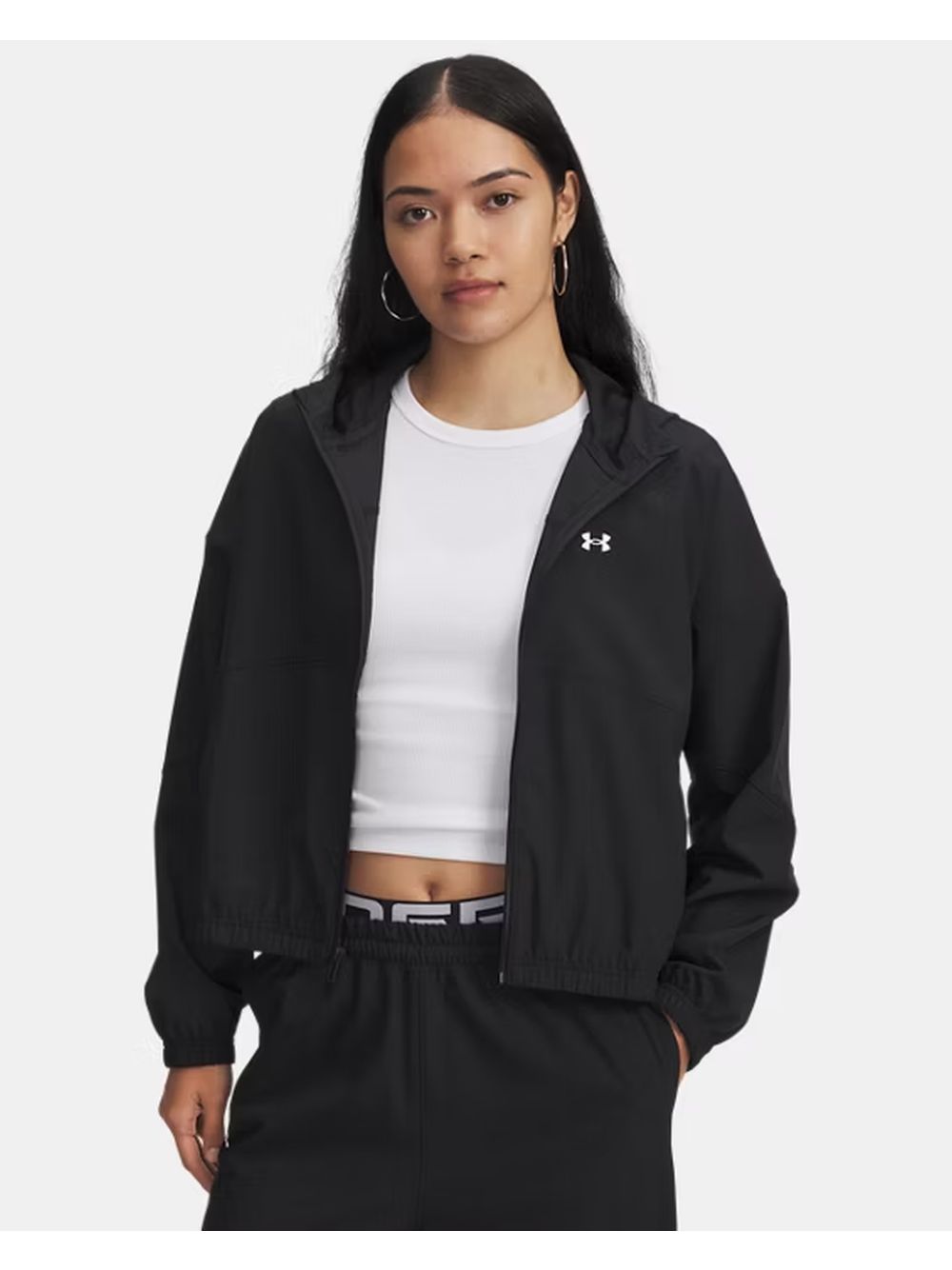 Giubbino Under Armour UA RIVAL WOVEN HD Donna - Nero