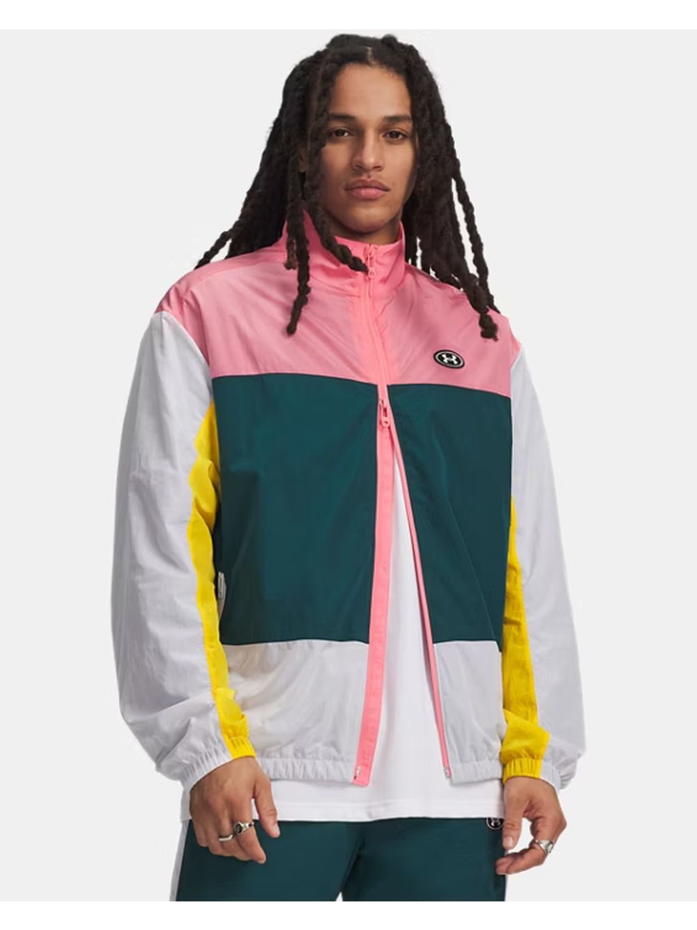 Felpa Under Armour UA ICON WOVEN TRACK FZ Uomo - Rosa