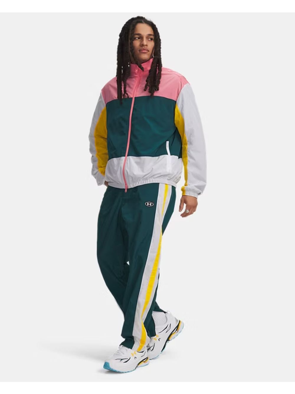 Felpa Under Armour UA ICON WOVEN TRACK FZ Uomo - Rosa