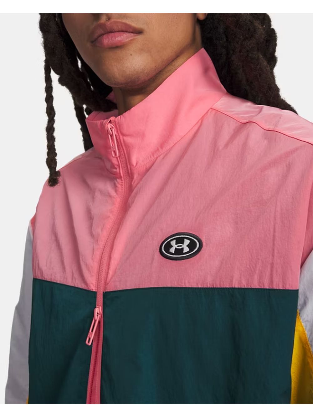 Felpa Under Armour UA ICON WOVEN TRACK FZ Uomo - Rosa