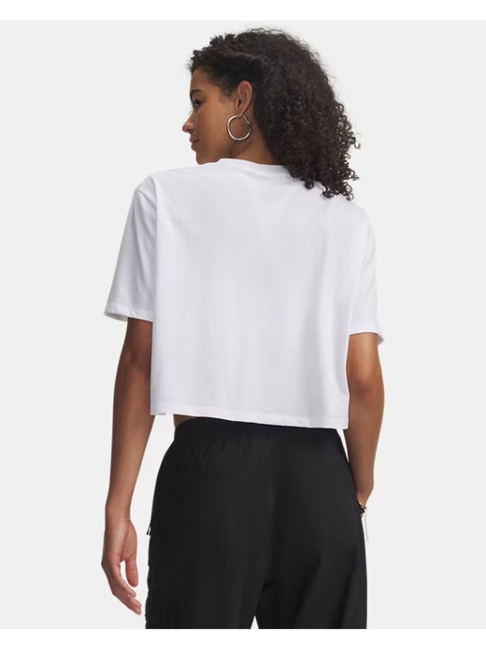 T-shirt Sportiva Under Armour UA Wordmark CROP SS Donna - Bianco