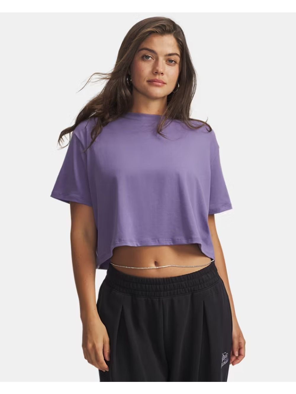 T-shirt Sportiva Under Armour UA RIVAL BOXY SOLID Donna - Viola