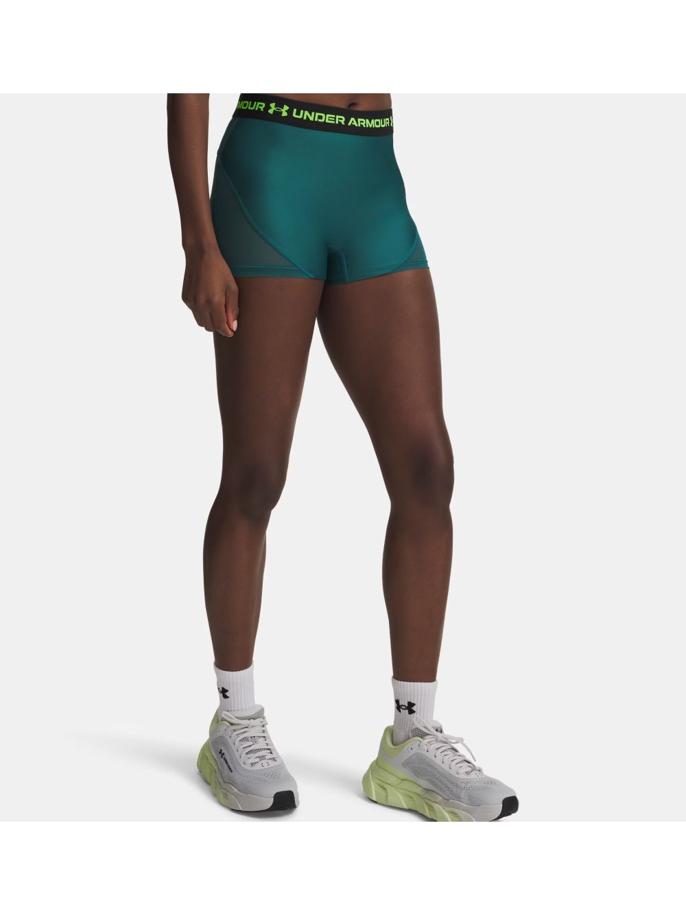Pantaloncino Sportivo Under Armour HEATGEAR MESH SHORTY Donna - Verde