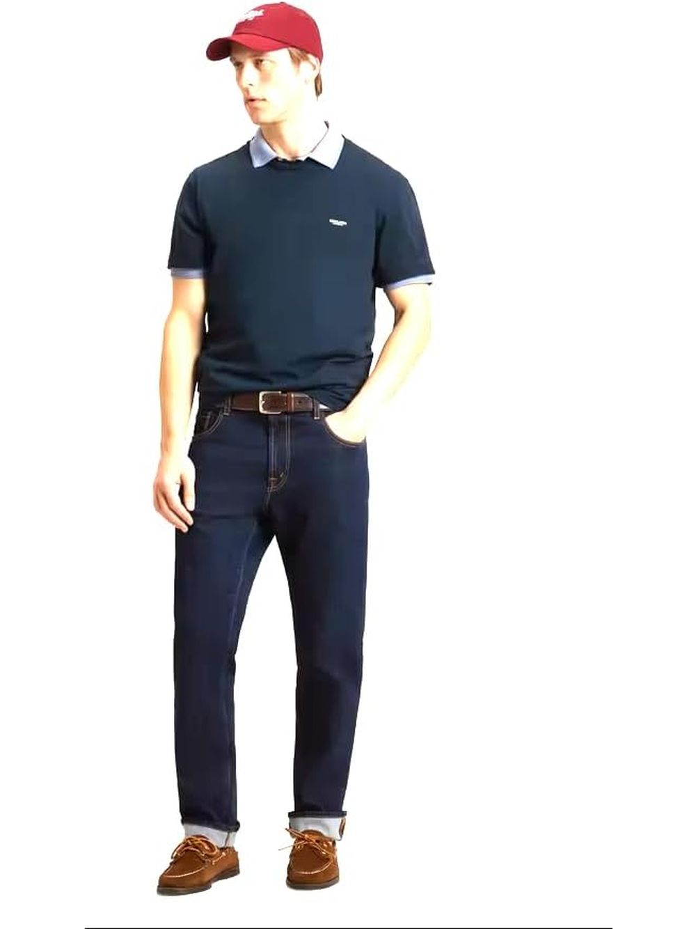 T-shirt Woolrich SLUB LOGO Uomo - Blu