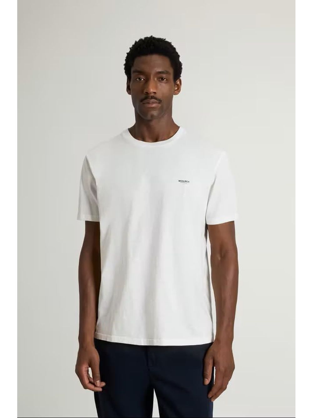 T-shirt Woolrich SLUB LOGO Uomo - Bianco