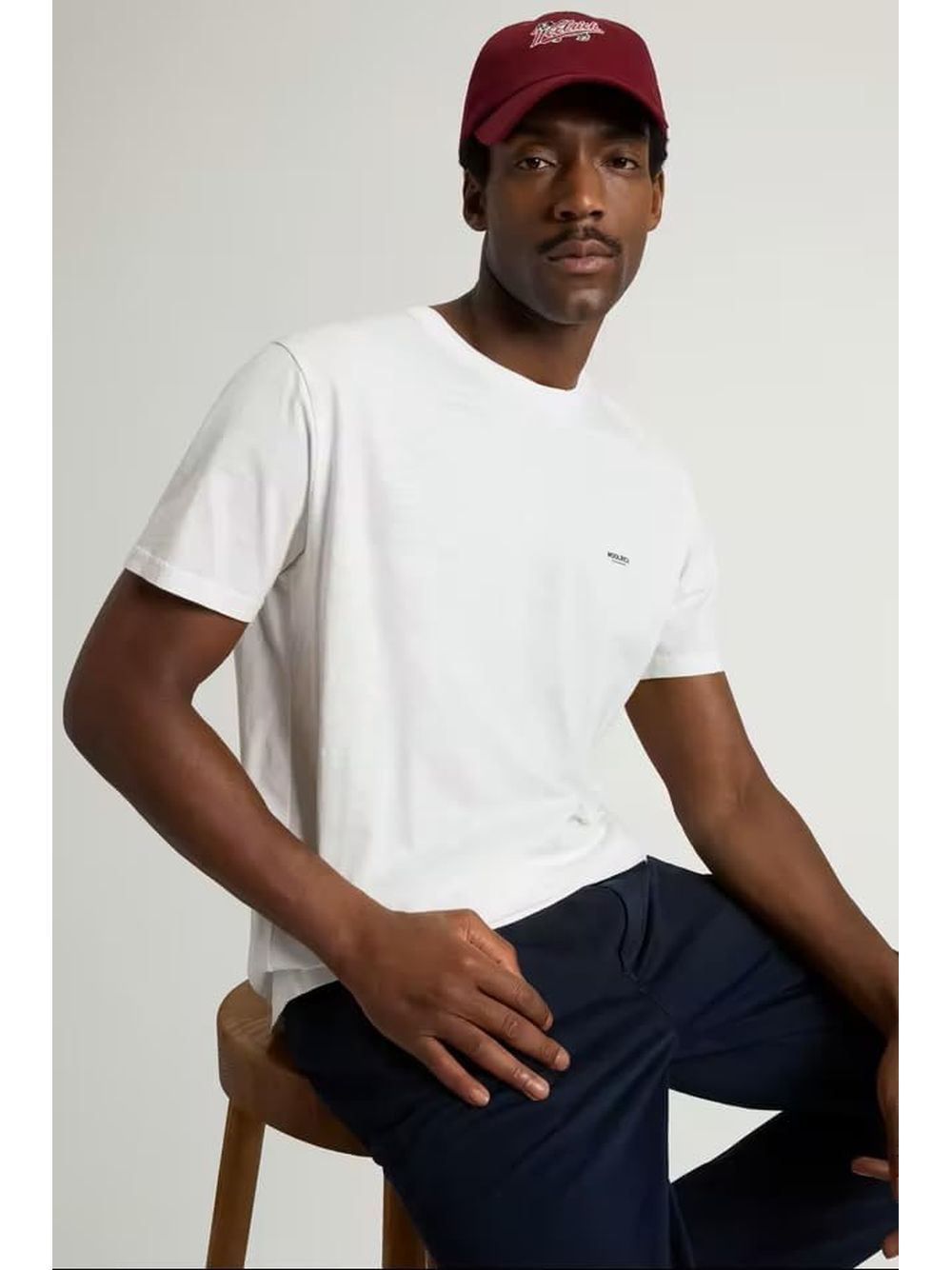 T-shirt Woolrich SLUB LOGO Uomo - Bianco