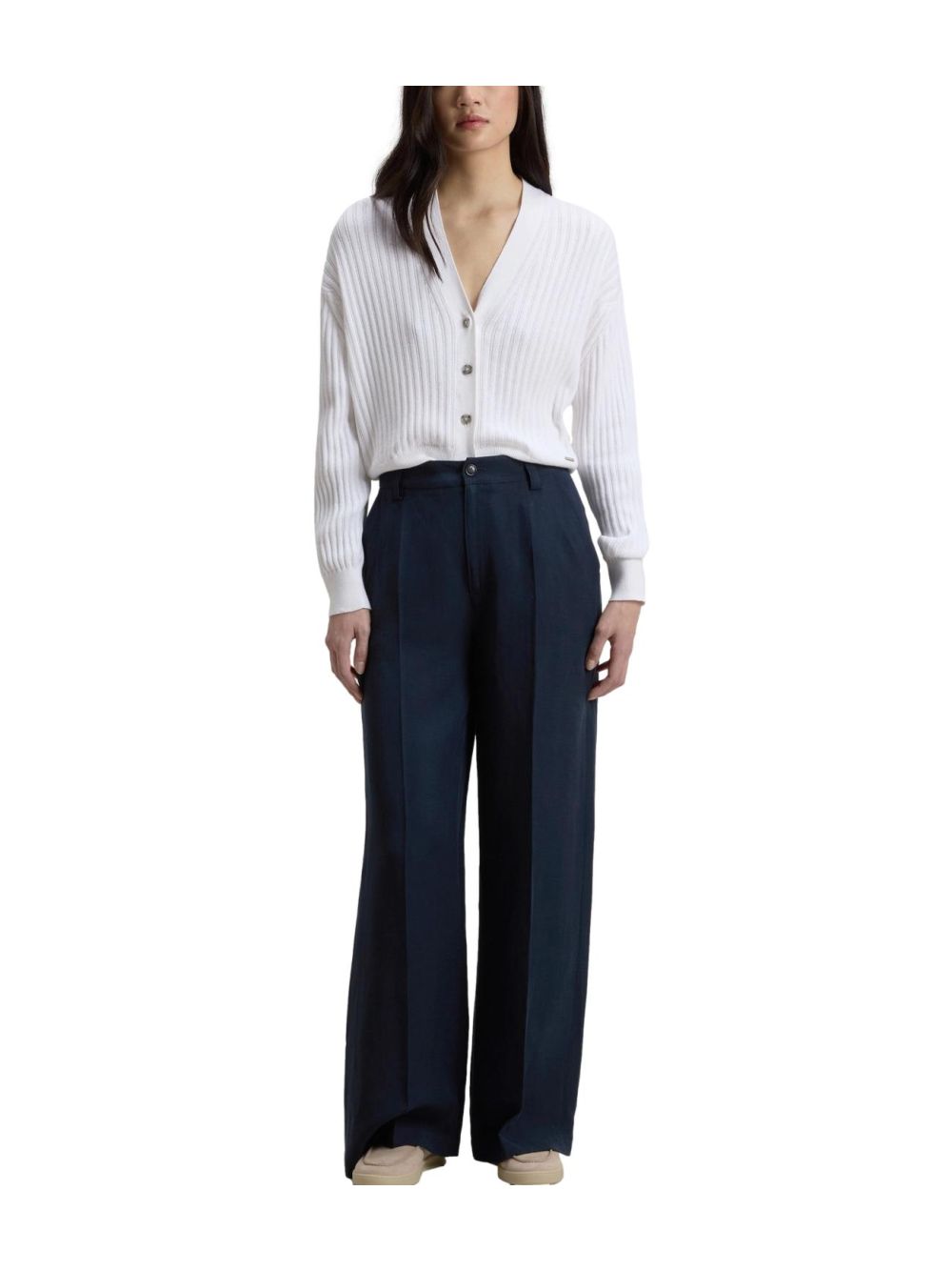 Pantalone Woolrich LYOCELL LINEN Donna - Blu