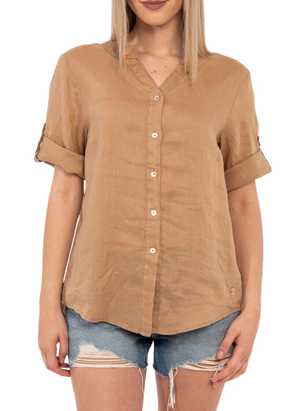 Camicia Yes Zee Donna - Marrone