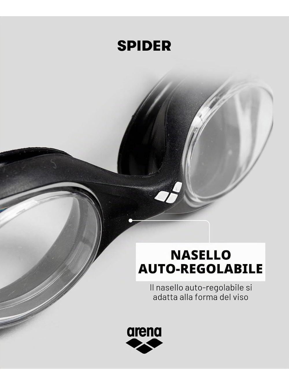 Occhiali - Occhialini Arena SPIDER Unisex - Nero