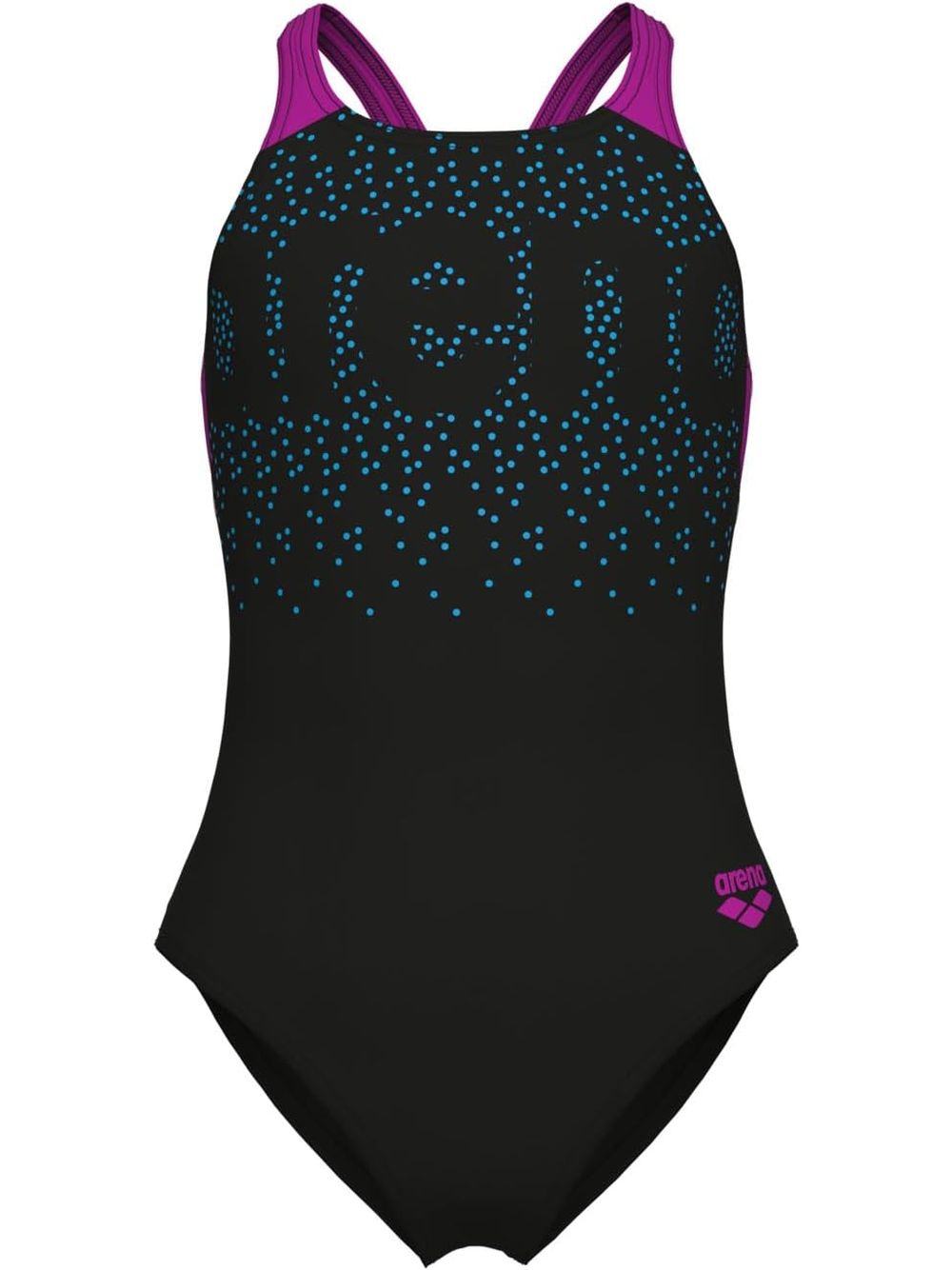 Costume Sportivo Arena PAINTERLY SWIMSUIT V BACK Bambina - Nero