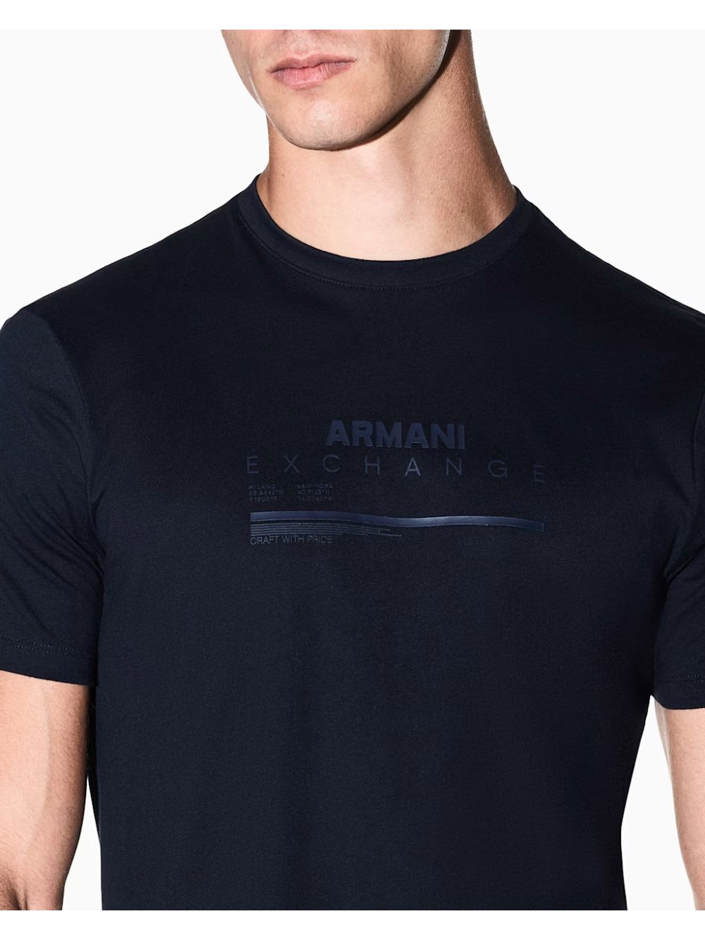 T-shirt Armani slim fit in jersey di cotone Uomo - Navy