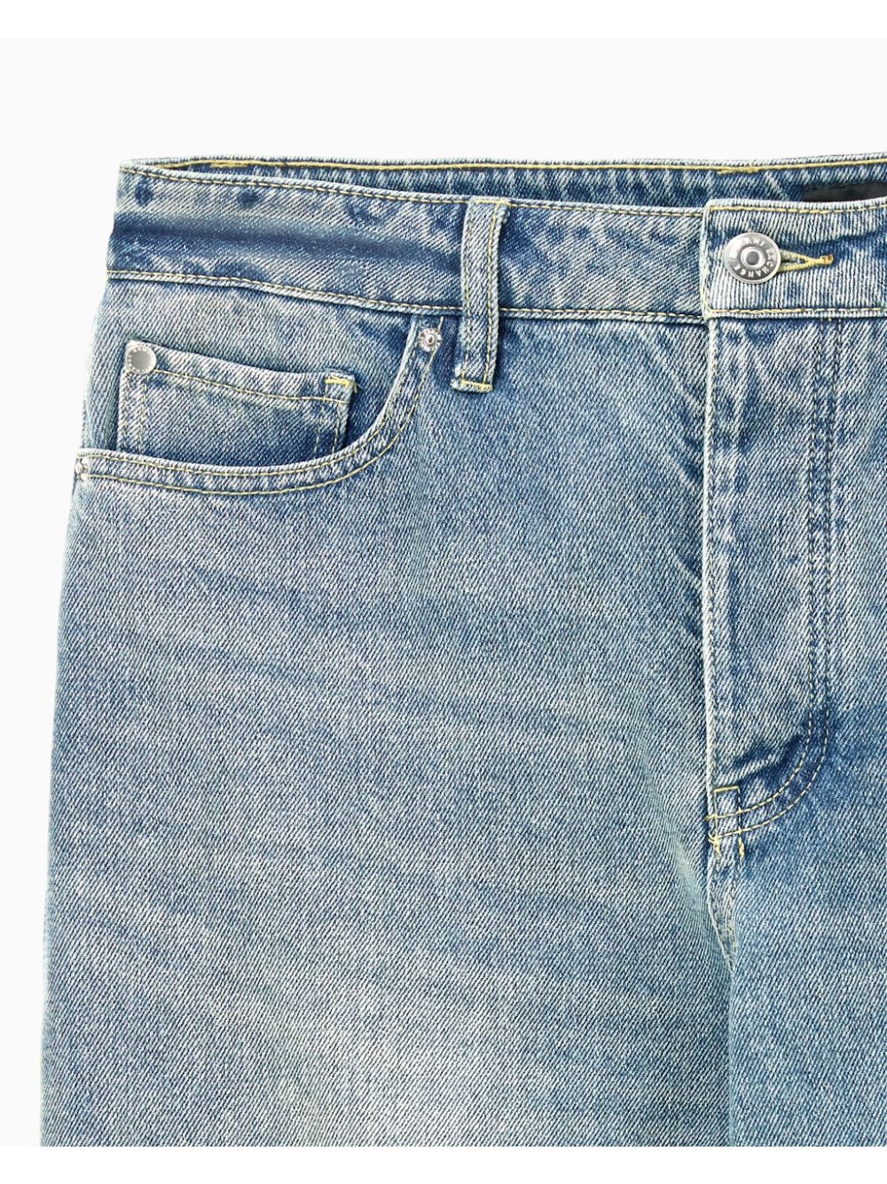 Jeans Armani a vita alta in denim con vestibilità carrot Icon Donna - Denim