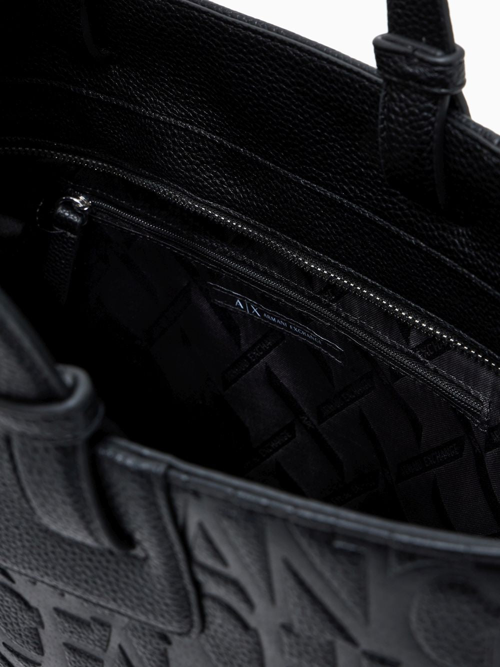 Borsa Armani con logo in rilievo e charm Donna - Nero