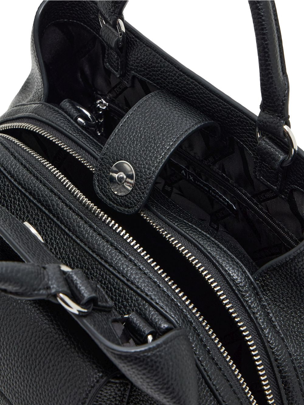 Borsa Armani a mano con tasca frontale a patta e chiusura con zip Donna - Nero