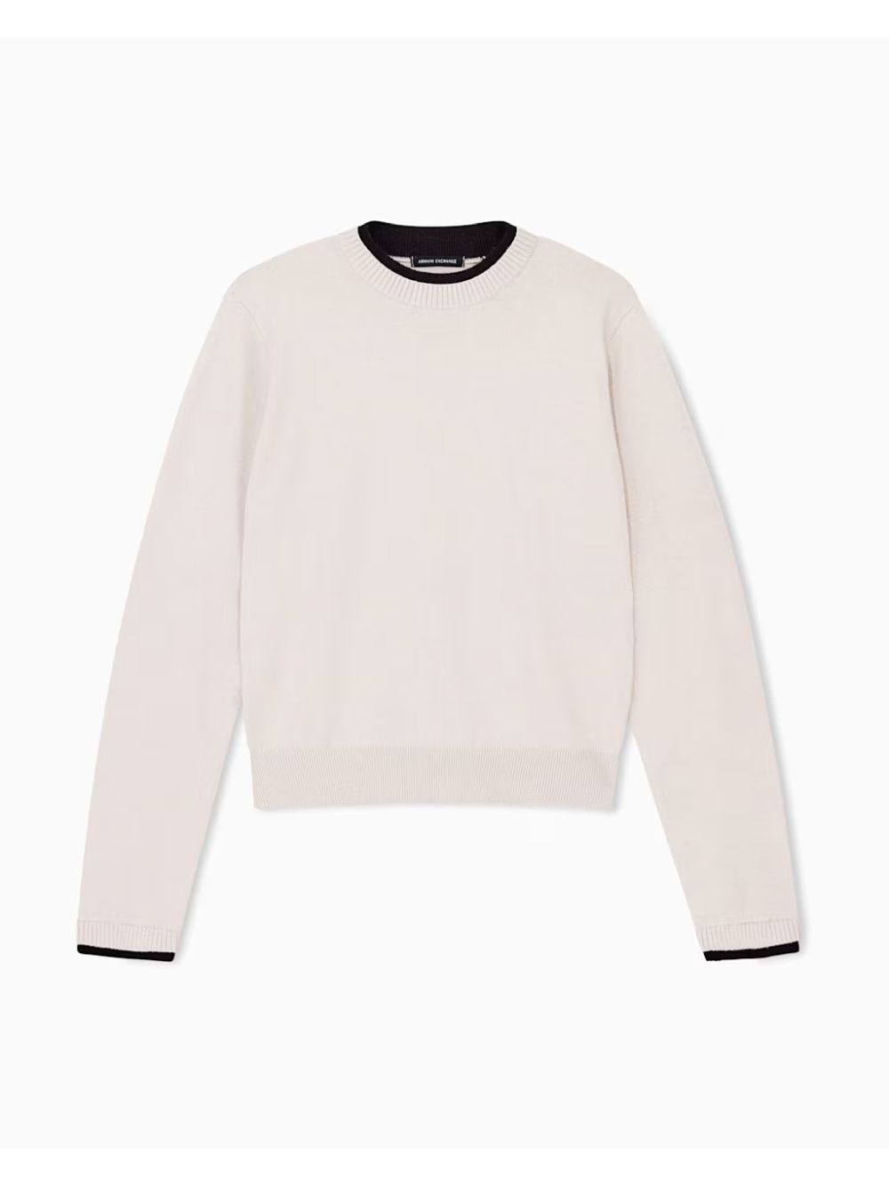 Pullover Armani regolare in maglia misto viscosa lana e cashmere Donna - Bianco