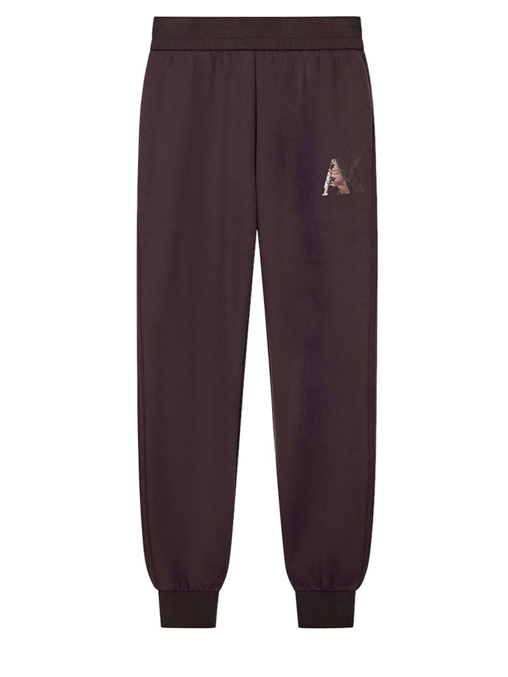 Pantalone Armani regular fit in tessuto scuba di viscosa Donna - Marrone