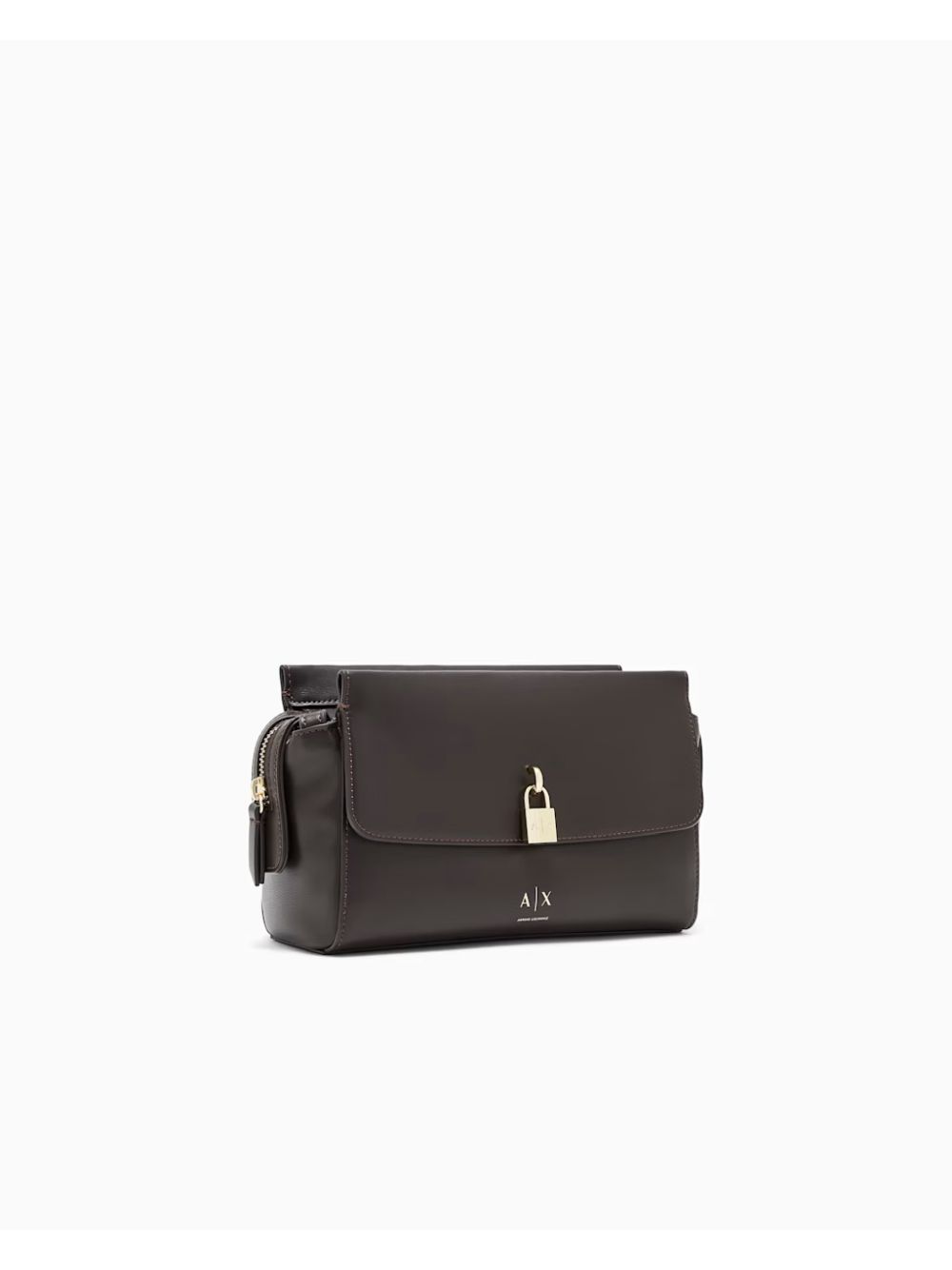 Borsa Tracolla Armani con patta e chiusura in metallo Donna - Marrone