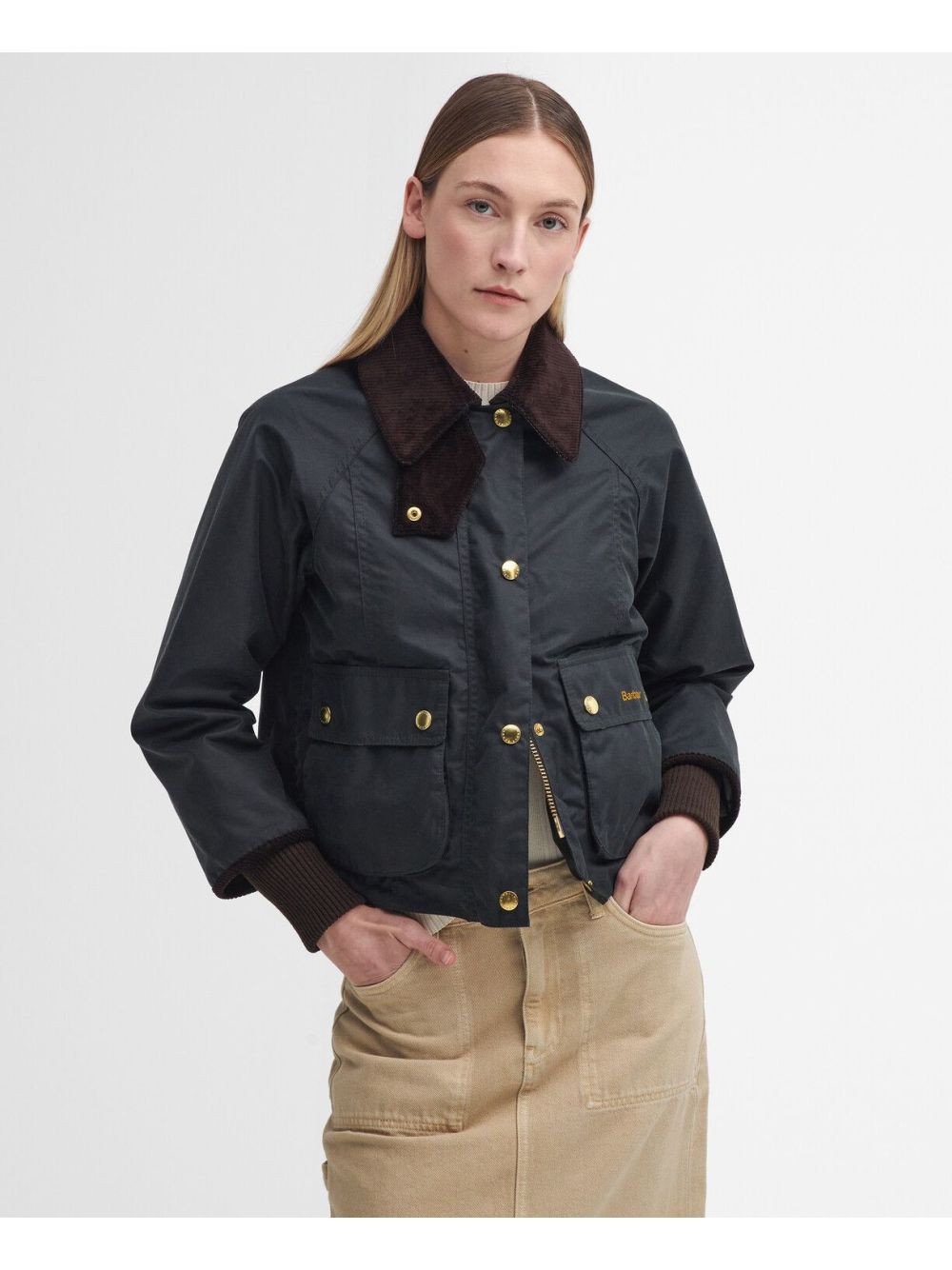 Giubbotto Barbour cropped beadnell Donna - Verde Barbour Angolo dello Sport