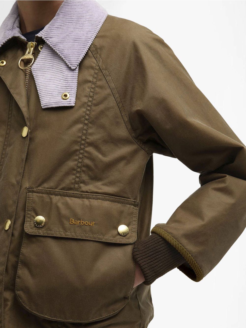 Giubbotto Barbour cropped beadnell Donna - Verde
