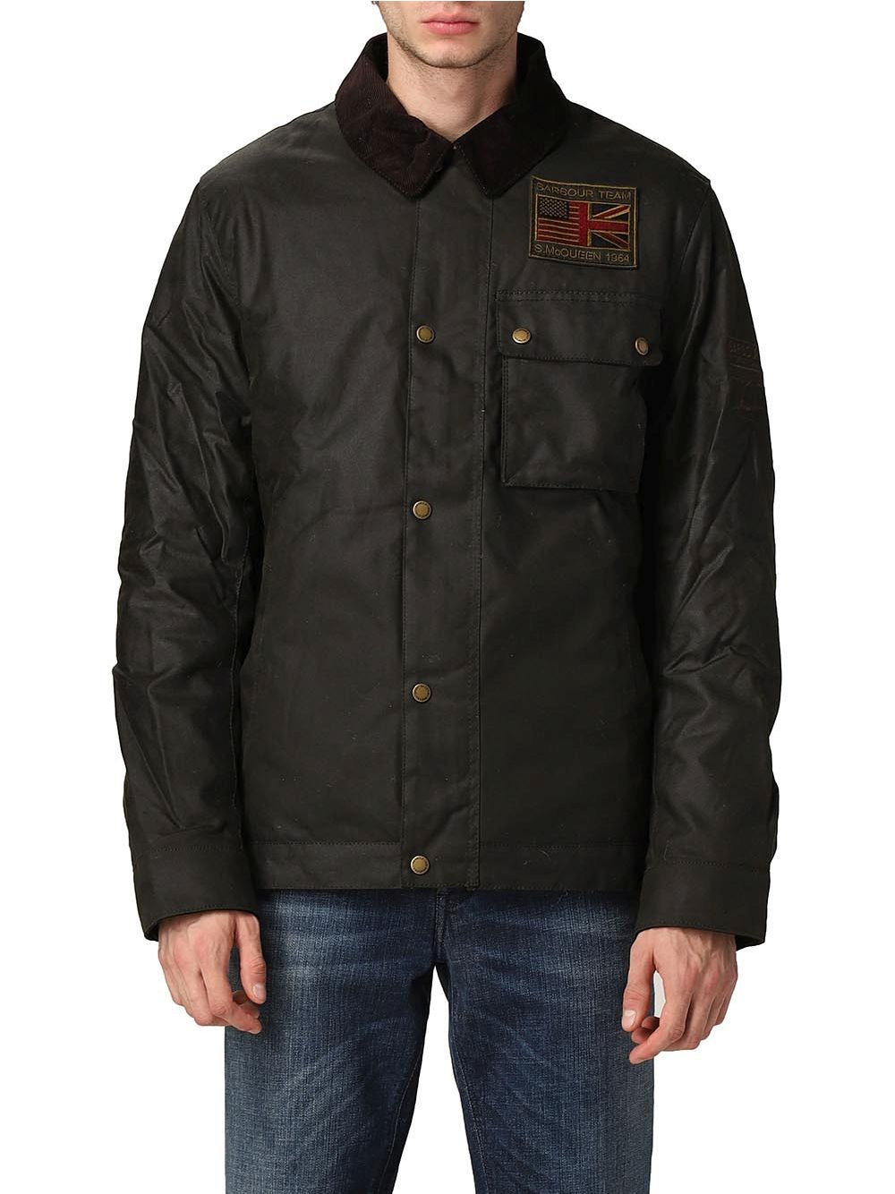 Giubbotto Barbour workers wax Uomo - Verde