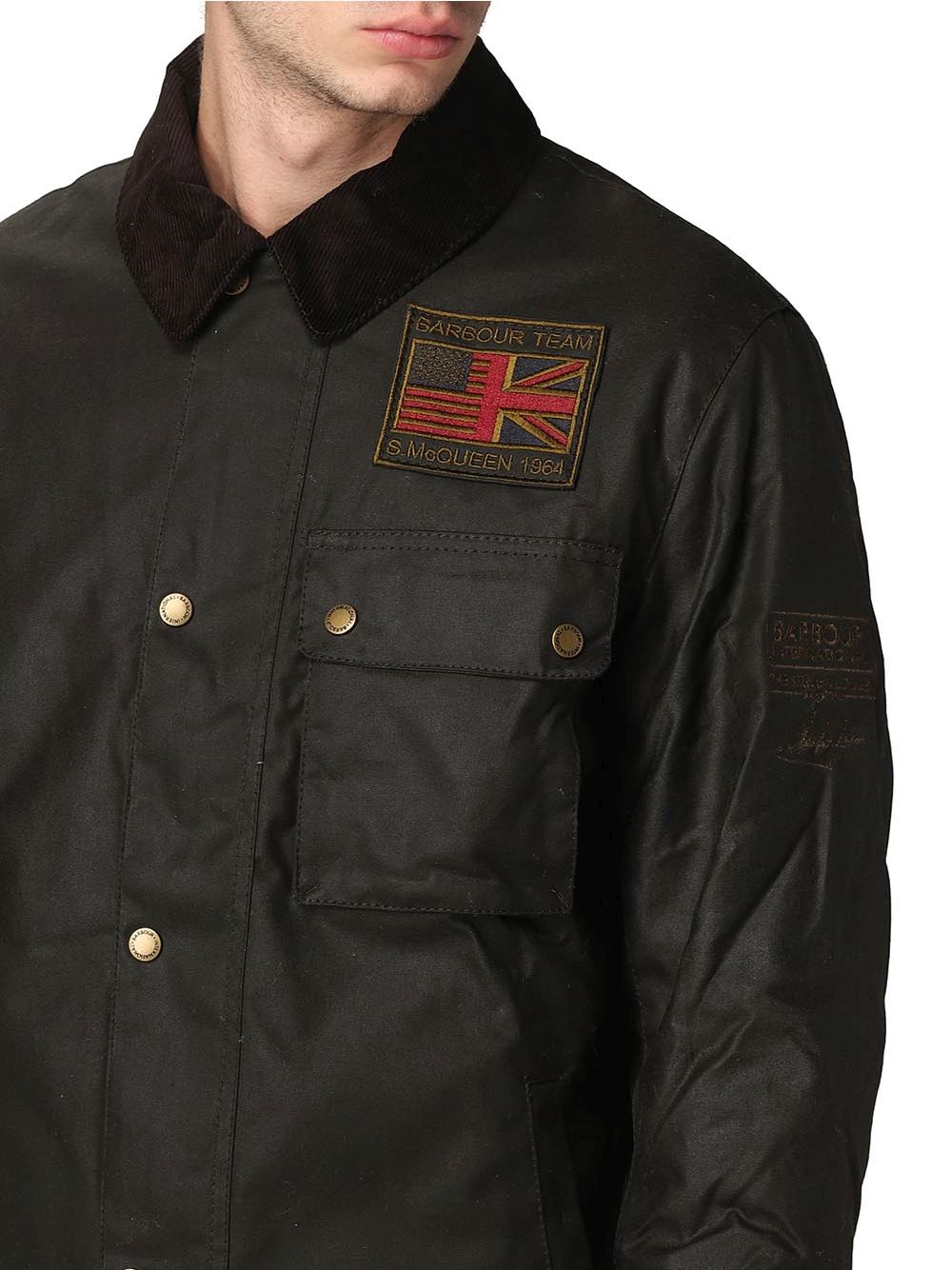 Giubbotto Barbour workers wax Uomo - Verde