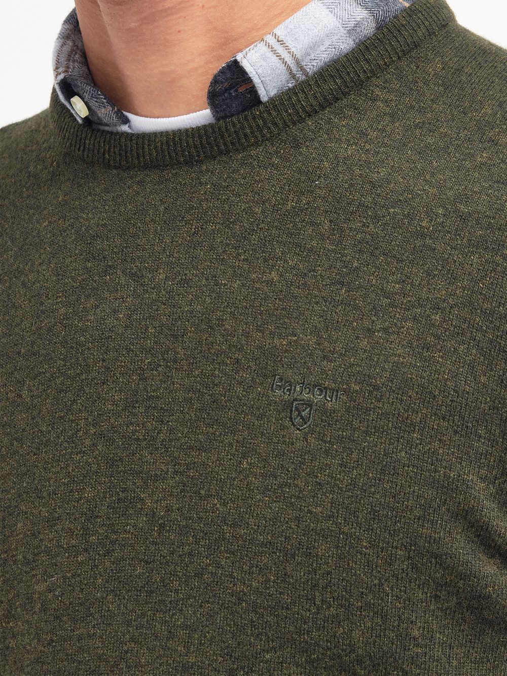 Pullover Barbour essential l/wool Uomo - Verde