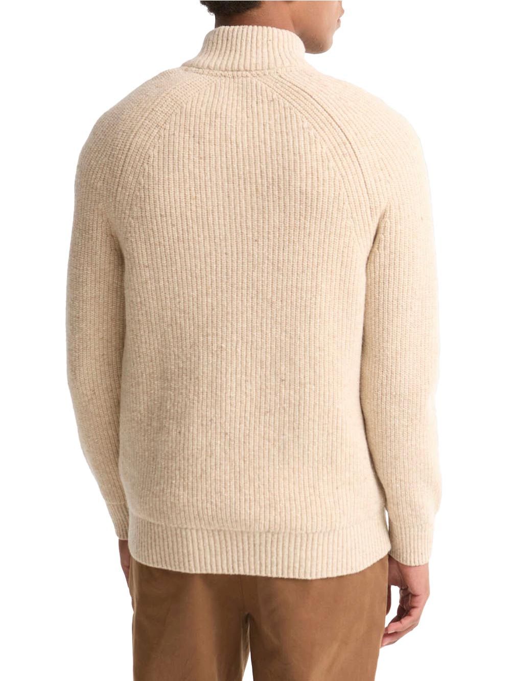 Pullover Barbour essential fleck hal zip Uomo - Bianco
