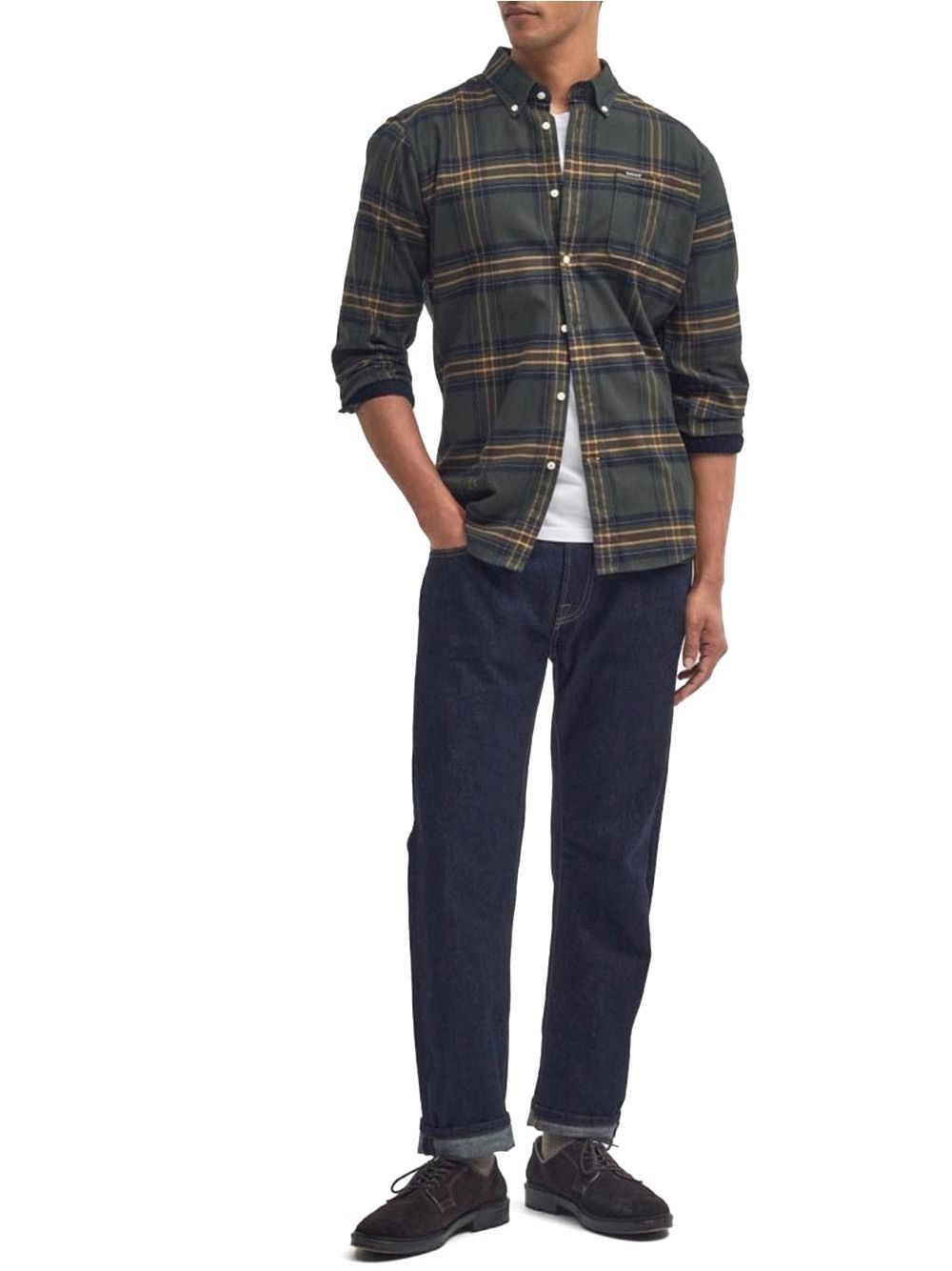 Camicia Barbour portdown tailored Uomo - Oliva