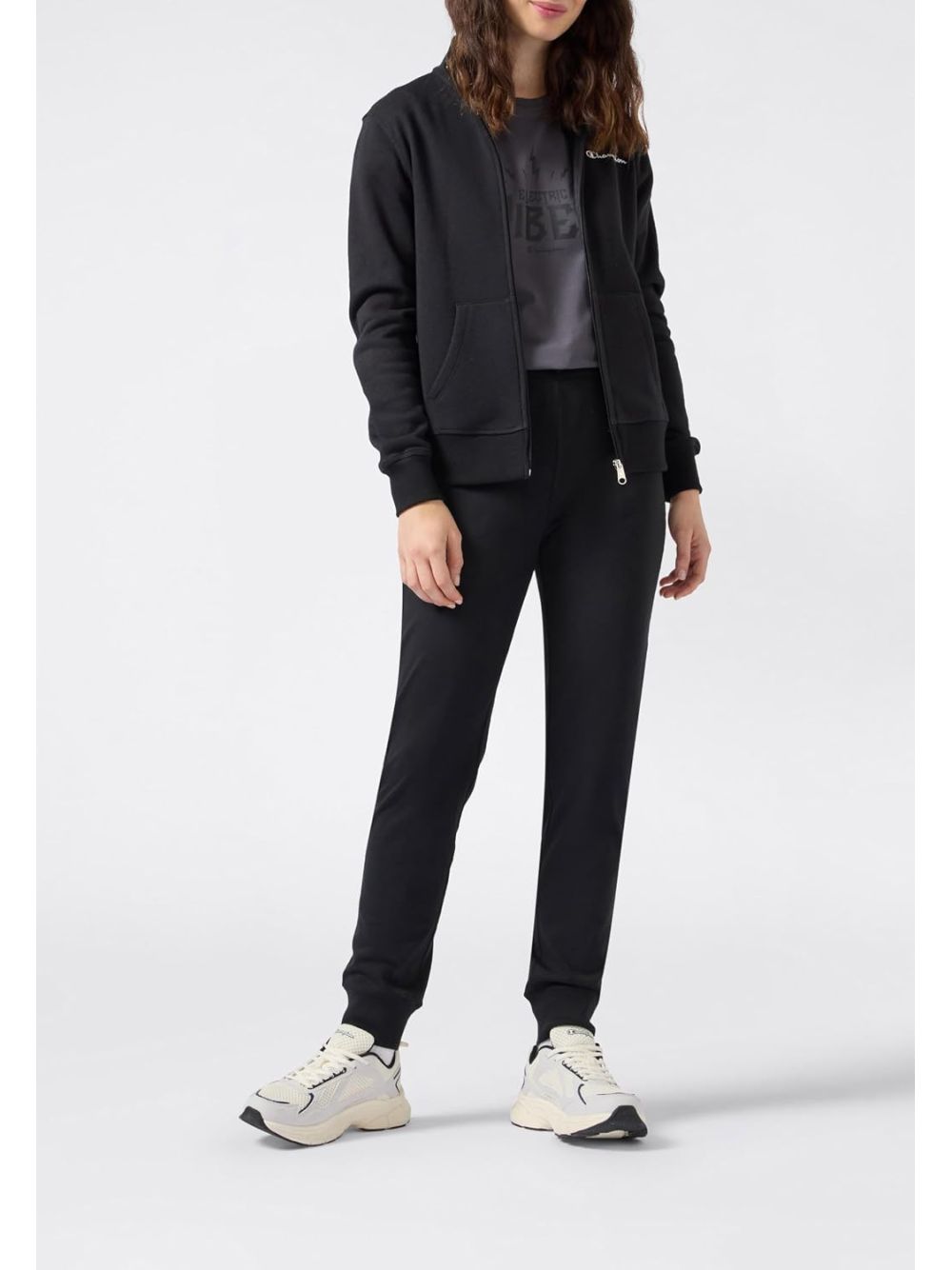 Felpa Champion FULL ZIP SWEATSHIRT Donna - Nero