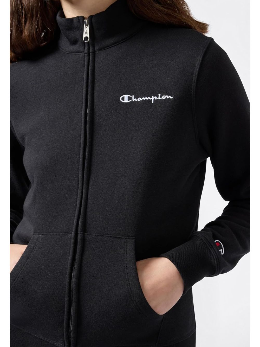 Felpa Champion FULL ZIP SWEATSHIRT Donna - Nero