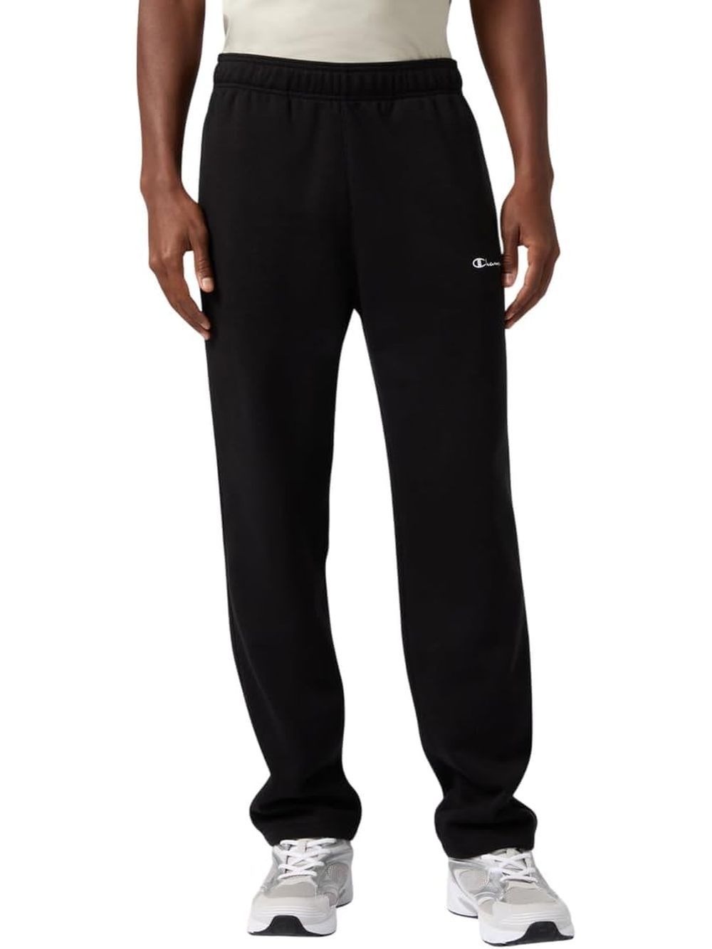 Pantalone Felpa Champion STRAIGHT HEM PANTS Uomo - Nero