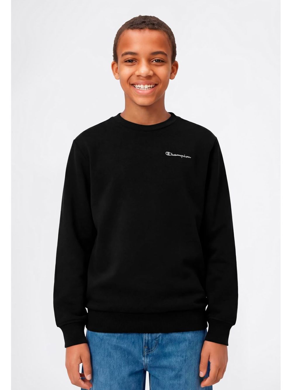 Felpa Champion CREWNECK SWEATSHIRT Bambino - Nero