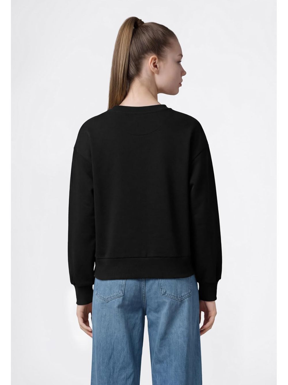 Felpa Champion CREWNECK SWEATSHIRT Bambina - Nero