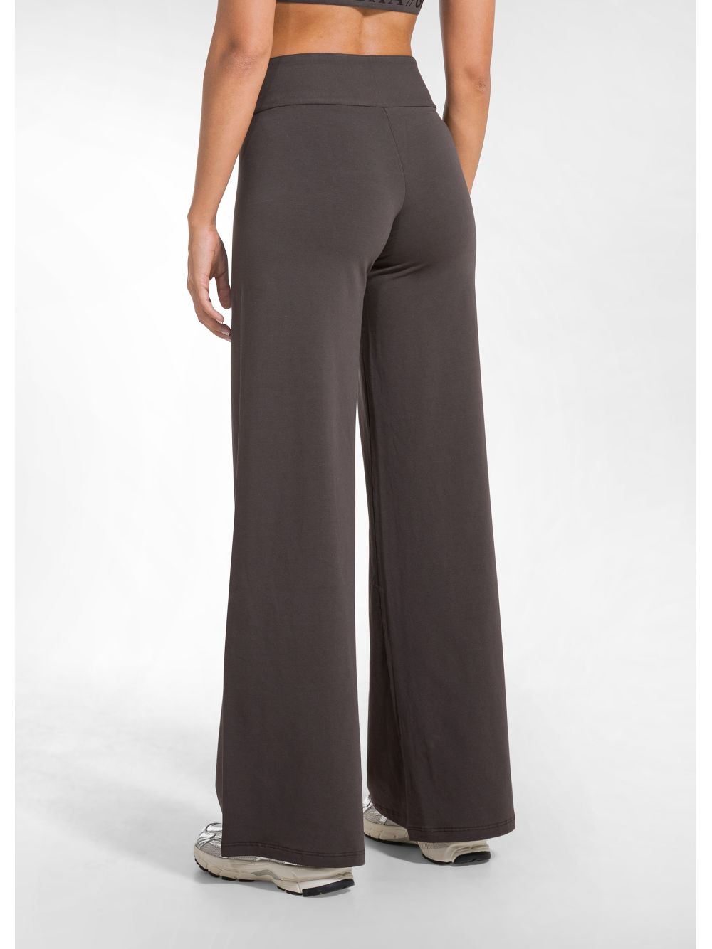 Leggings Deha JERSEY STRETCH WIDE LEG Donna - Marrone