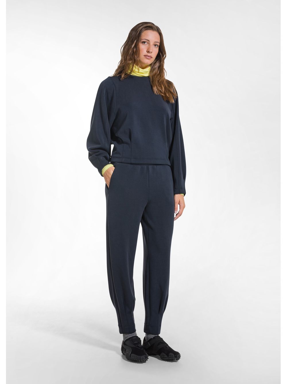 Felpa Deha SOFT TOUCH PLEATED SWEATSHIRT Donna - Nero Deha Angolo dello Sport