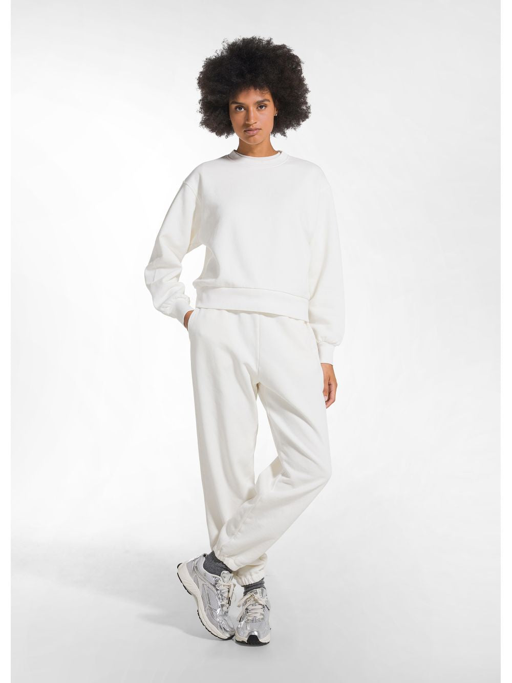 Pantalone Felpa Deha BALLOON SWEATPANTS Donna - Bianco