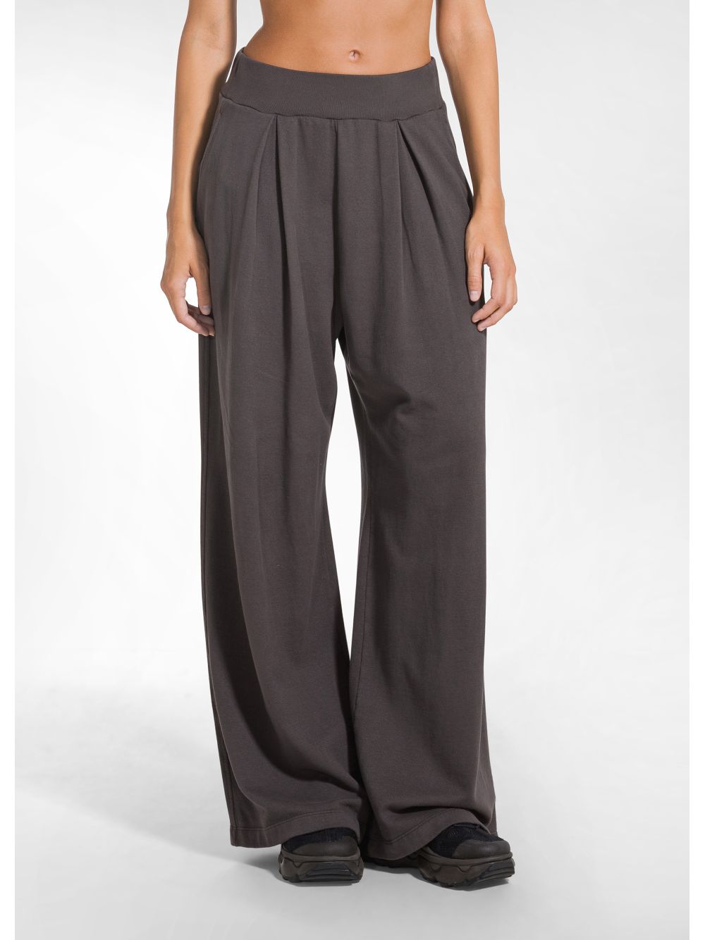 Pantalone Felpa Deha PLEATED WIDE SWEATPANTS Donna - Marrone Deha Angolo dello Sport