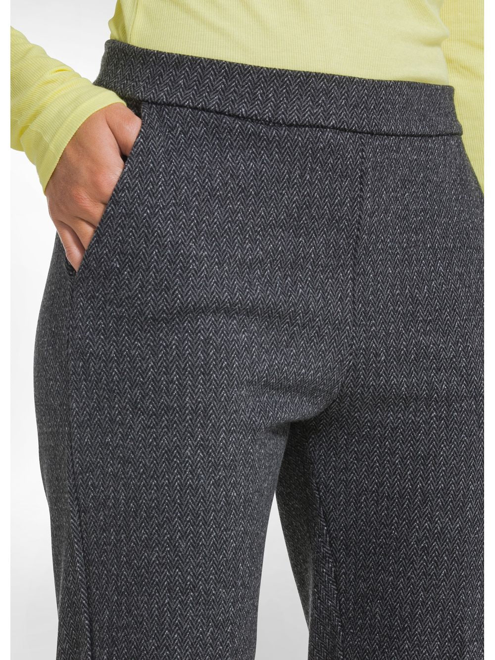 Pantalone Deha HERRINGBONE JACQUARD SLIM FIT PANTS Donna - Grigio