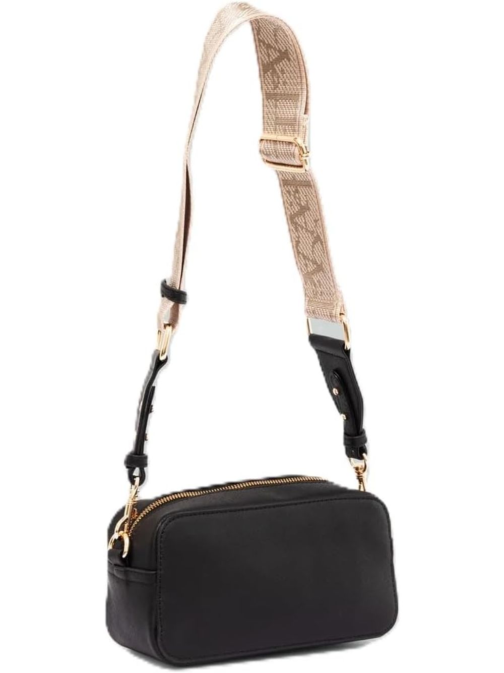Borsa Gaelle MINI CAMERA BAG MAXILOGO SAFFIANO Donna - Nero