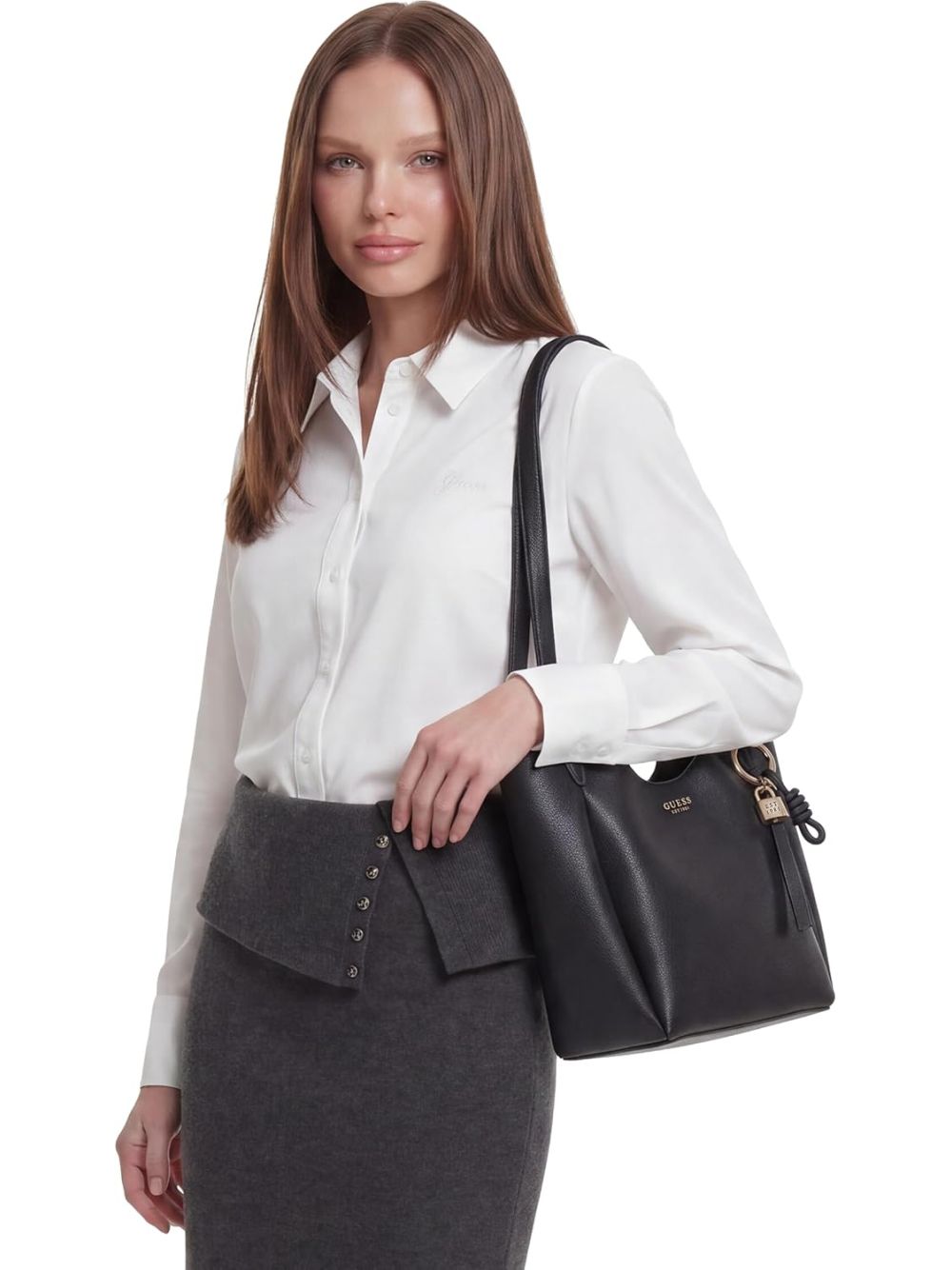 Borsa Guess MELODY BUCKET Donna - Nero