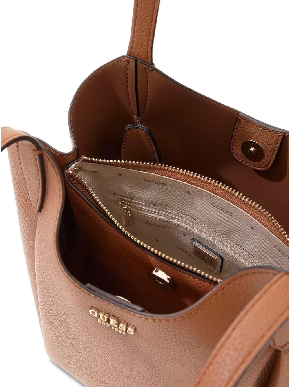 Borsa Guess MELODY BUCKET Donna - Marrone
