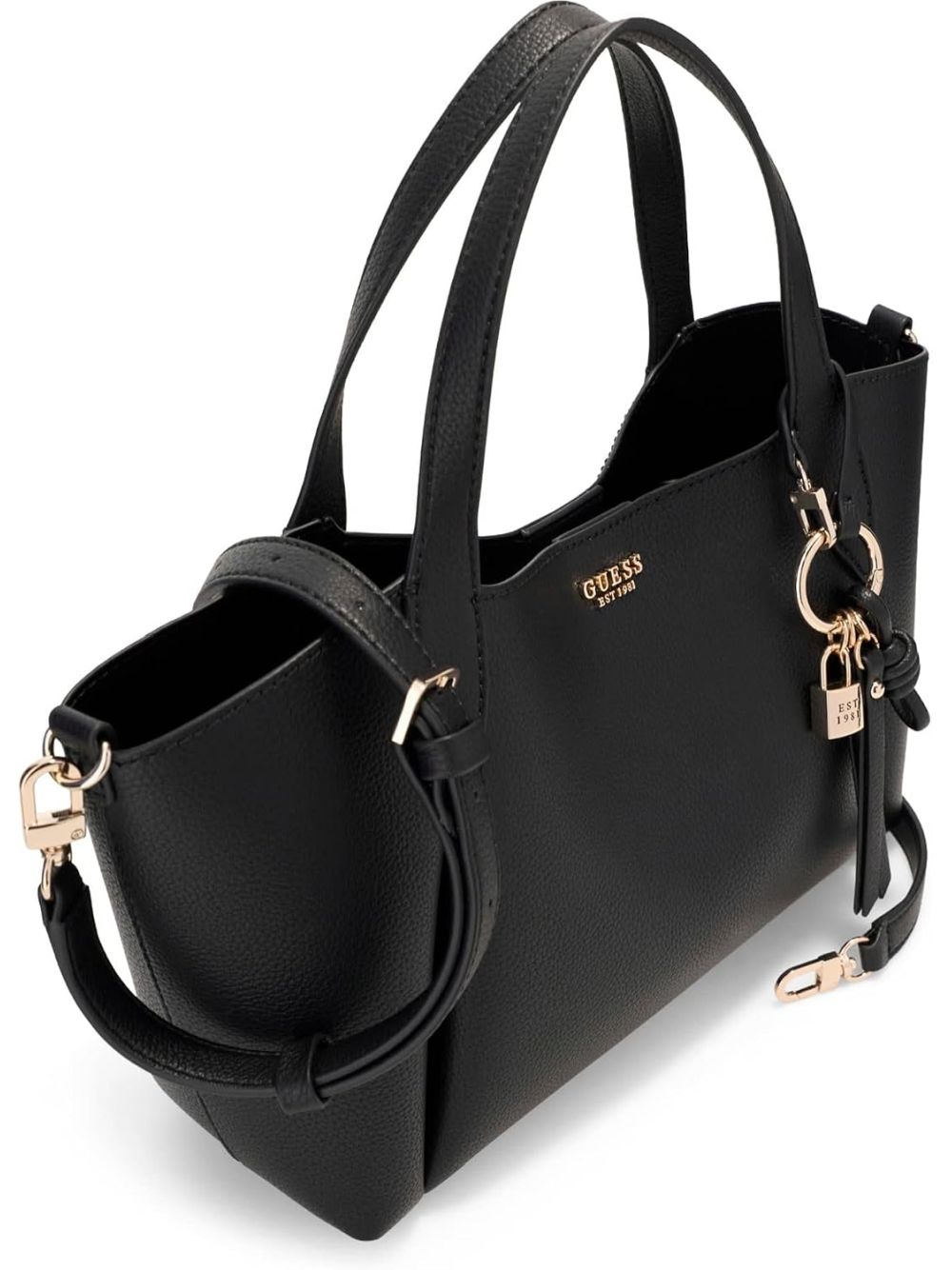 Borsa Guess MELODY 2 IN 1 SATCHEL Donna - Nero