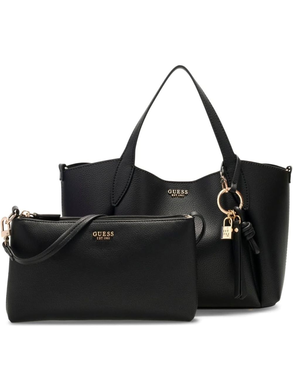 Borsa Guess MELODY 2 IN 1 SATCHEL Donna - Nero