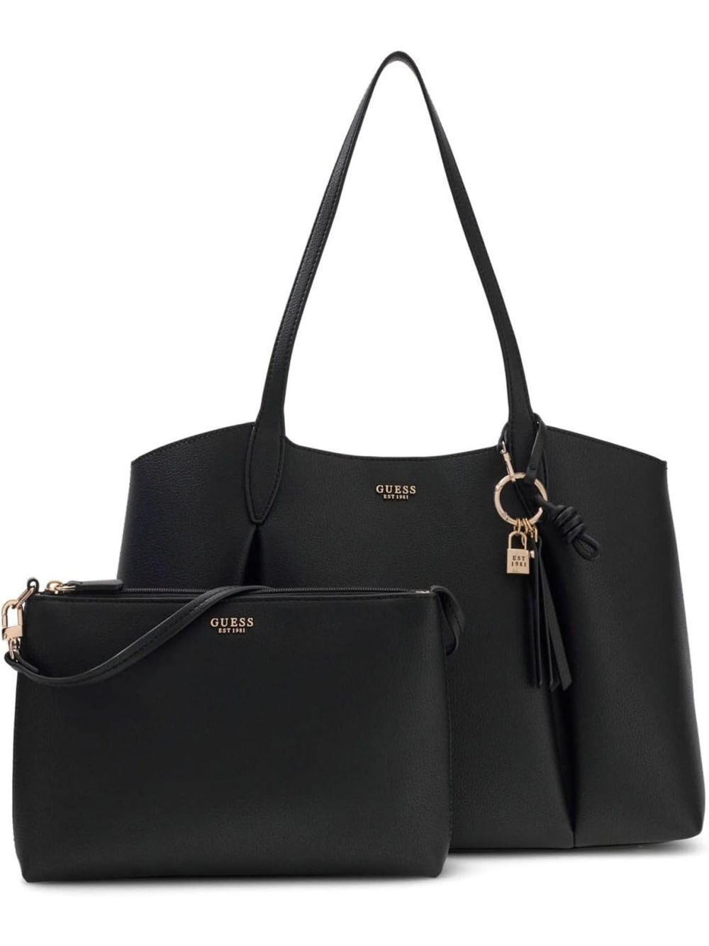Borsa Guess MELODY 2 IN 1 TOTE Donna - Nero