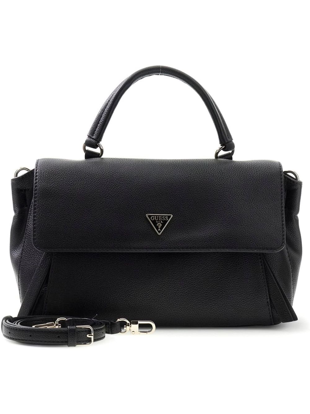 Borsa Guess DEVON TOP HANDLE FLAP Donna - Nero